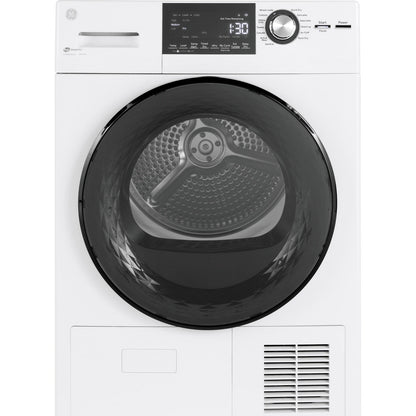 GE ENERGY STAR® GFT14ESSMWW 24" 4.1 Cu. Ft. Front Load Ventless Condenser Electric Dryer with Stainless Steel Basket