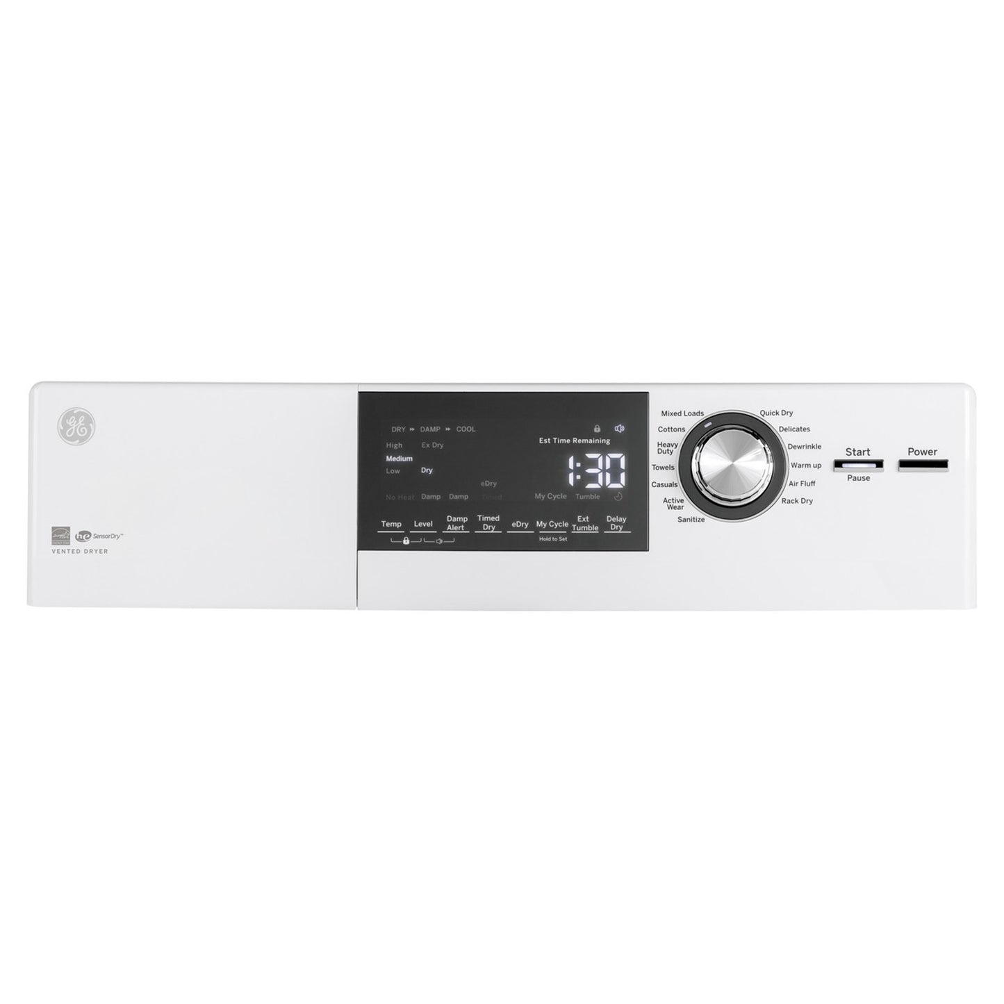 GE® GFD14ESSNWW ENERGY STAR® 24" 4.3 Cu.Ft. Front Load Vented Electric Dryer with Stainless Steel Basket