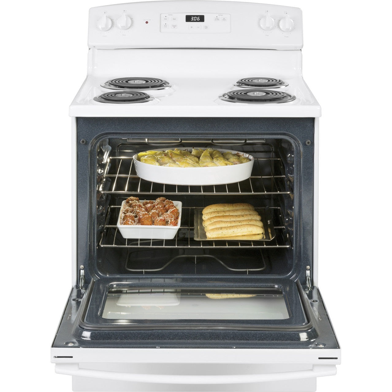 GE JBS360DMWW 30" ENERGY STAR® Free-Standing Electric Range – White