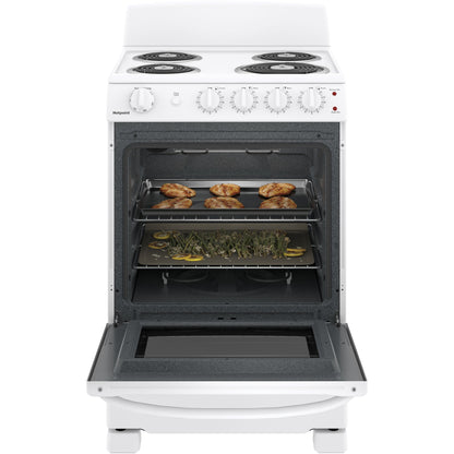 Hotpoint 24" Free-Standing Electric Range – RAS240DMWW
