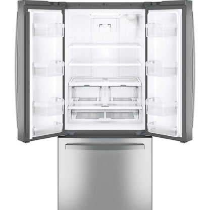 GE GNE21FYKFS 30" French Door Refrigerator 20.8 Cu. Ft. – Fingerprint Resistant Stainless Steel