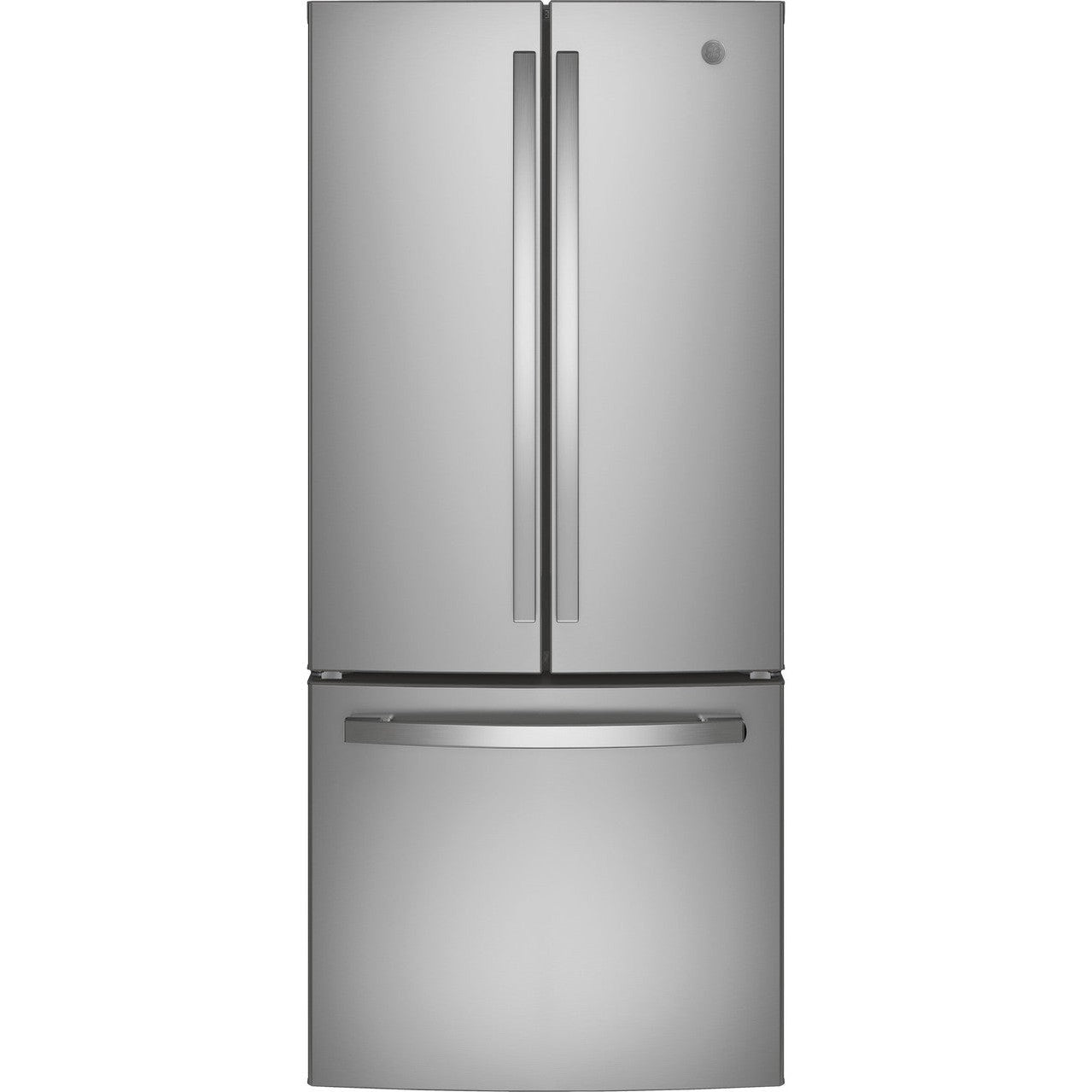 GE GNE21FYKFS 30" French Door Refrigerator 20.8 Cu. Ft. – Fingerprint Resistant Stainless Steel