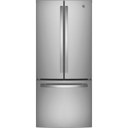 GE GNE21FYKFS 30" French Door Refrigerator 20.8 Cu. Ft. – Fingerprint Resistant Stainless Steel
