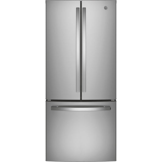 GE GNE21FYKFS 30" French Door Refrigerator 20.8 Cu. Ft. – Fingerprint Resistant Stainless Steel