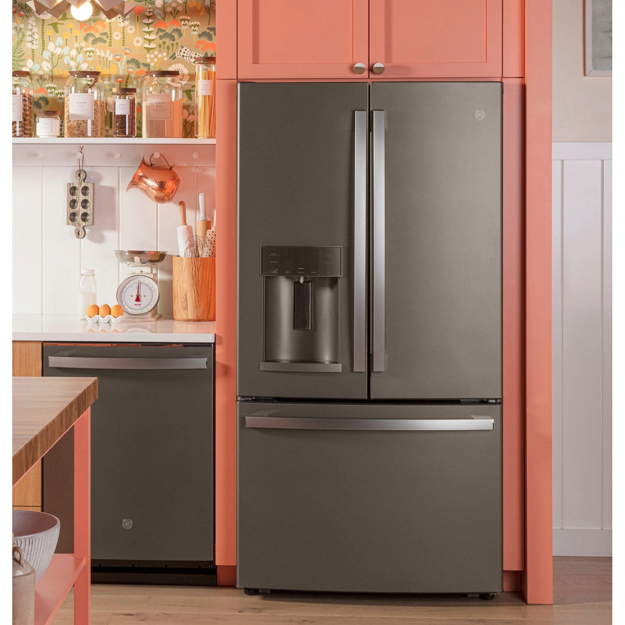GE GYE22GMNES 36" Counter-Depth French Door Refrigerator 22.1 Cu. Ft. – Fingerprint Resistant Slate