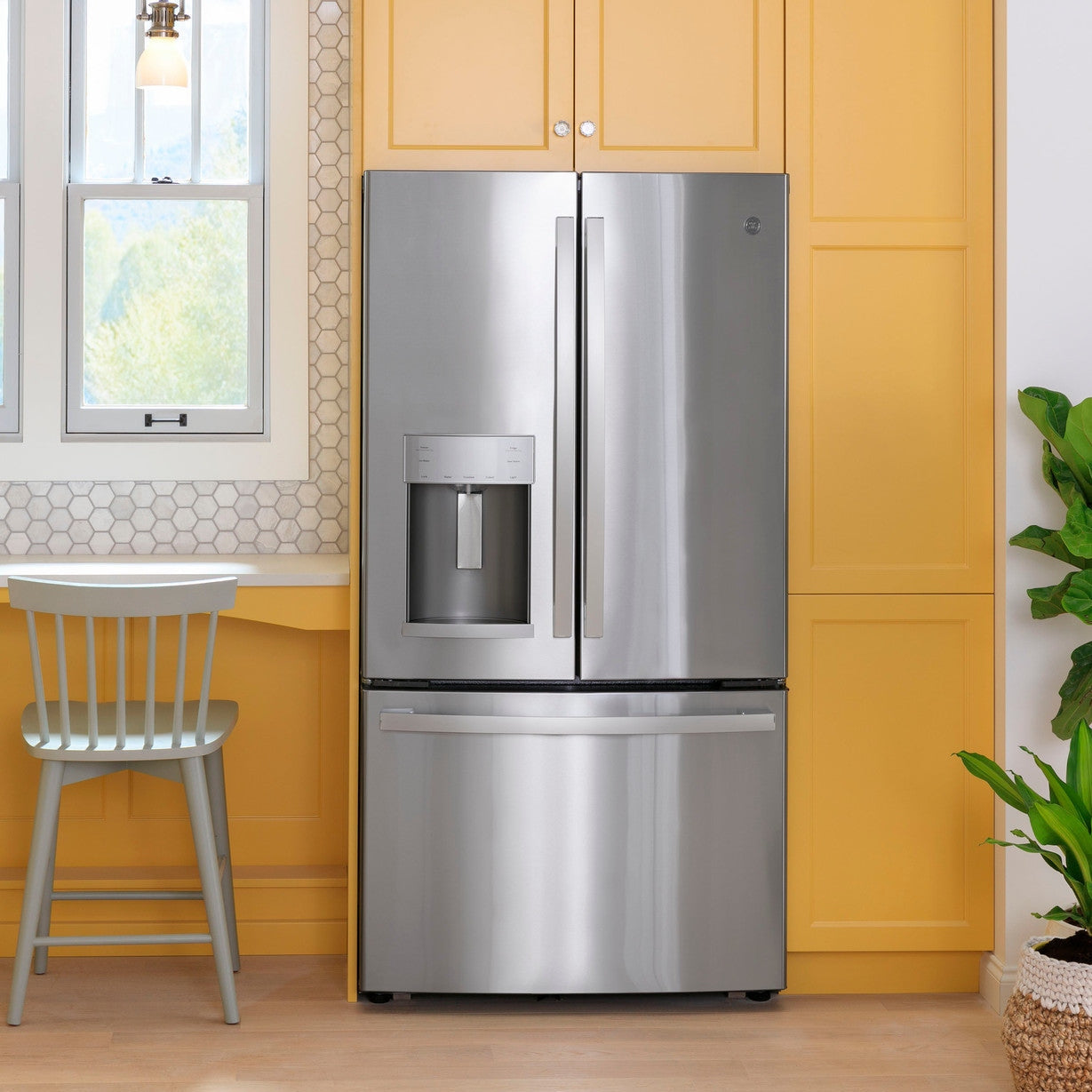 GE GYE22GYNFS 36" Counter-Depth French Door Refrigerator 22.1 Cu. Ft. – Fingerprint Resistant Stainless Steel