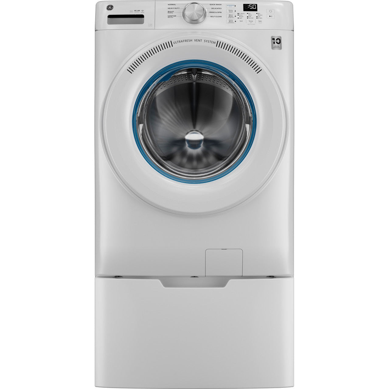 GE GFW350SSYWW 4.6 cu. ft. Front Load Washer with steam