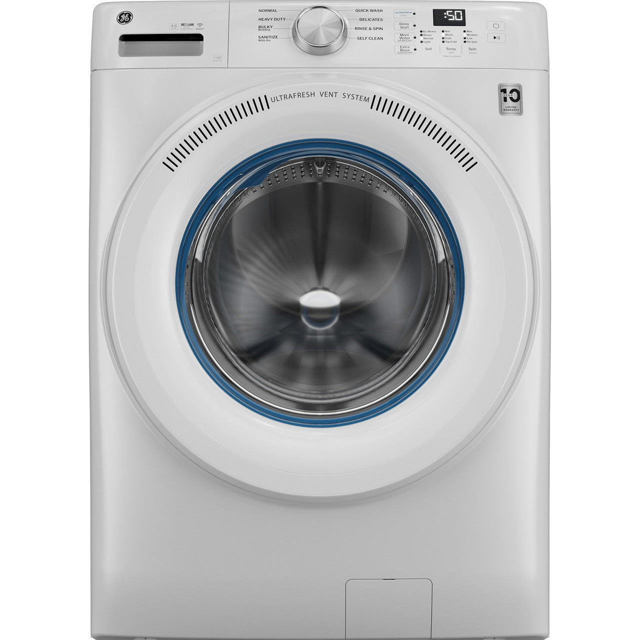 GE GFW350SSYWW 4.6 cu. ft. Front Load Washer with steam