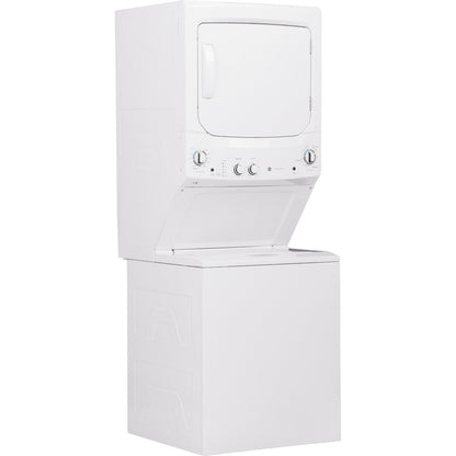 GE GUD27GSSMWW 27" Unitized Spacemaker® Laundry Center with Gas Dryer 3.8 Cu. Ft. Washer / 5.9 Cu. Ft. Dryer – White