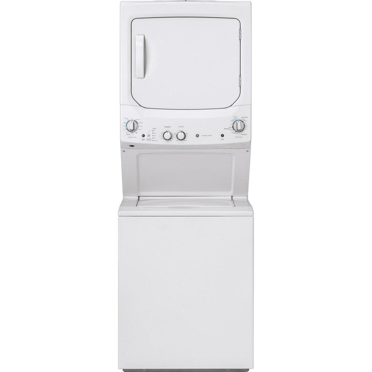 GE GUD27GSSMWW 27" Unitized Spacemaker® Laundry Center with Gas Dryer 3.8 Cu. Ft. Washer / 5.9 Cu. Ft. Dryer – White