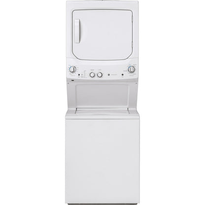 GE GUD27GSSMWW 27" Unitized Spacemaker® Laundry Center with Gas Dryer 3.8 Cu. Ft. Washer / 5.9 Cu. Ft. Dryer – White