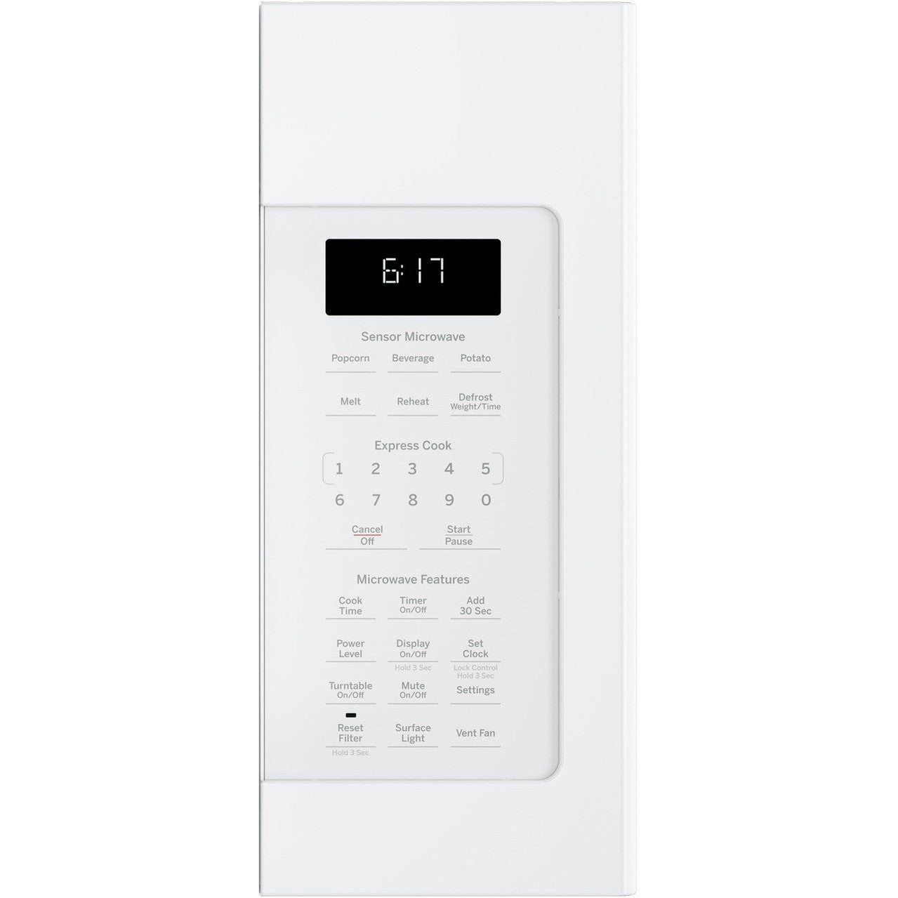 GE JVM6175DKWW 30" Over-the-Range Microwave Oven 1.7 Cu. Ft. – White