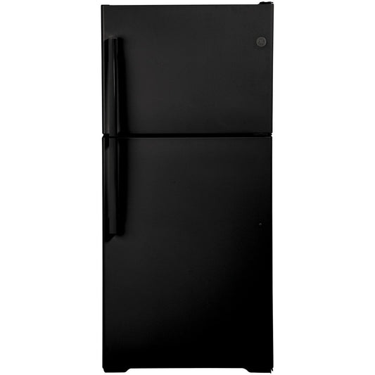 GE GTS18GTNRBB 28" Top-Freezer Refrigerator – 17.5 Cu. Ft. – Black
