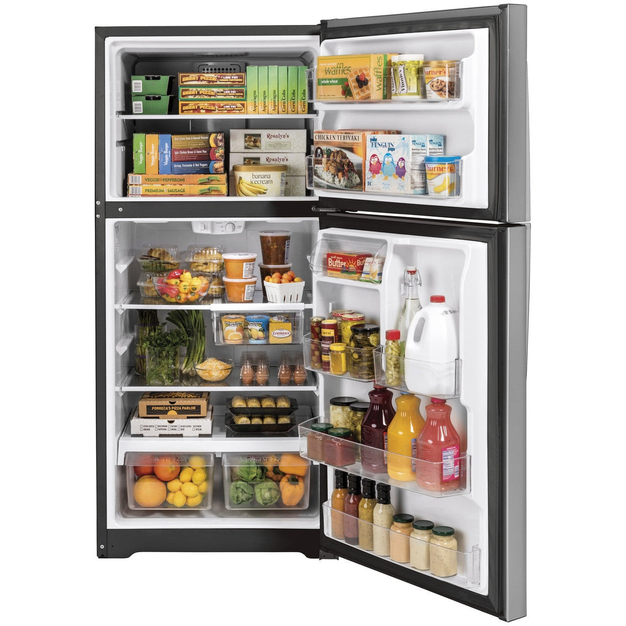 GE GTS22KYNRFS 33-inch Top-Freezer Refrigerator - Fingerprint Resistant Stainless