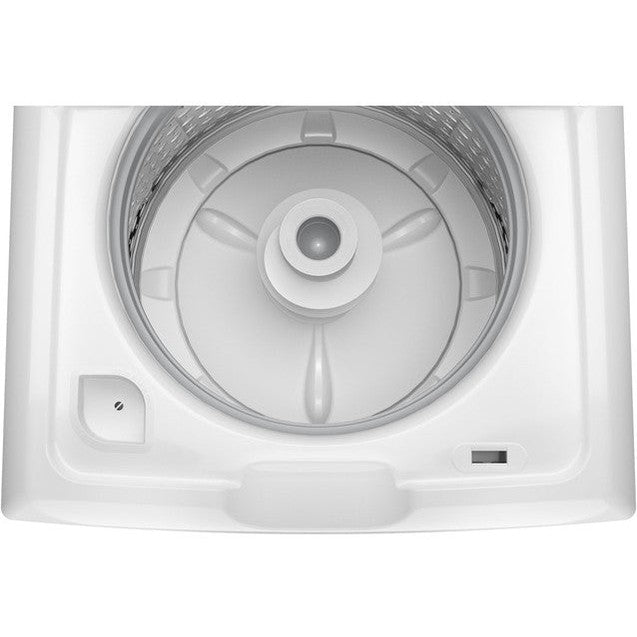 GE GTW485ASWWB 27" Top Load Washer – White with Black Matte Backsplash