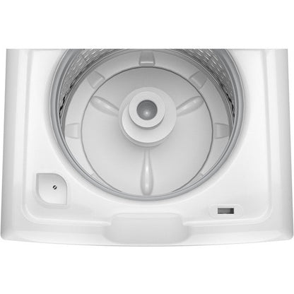 GE GTW485ASWWB 27" Top Load Washer – White with Black Matte Backsplash