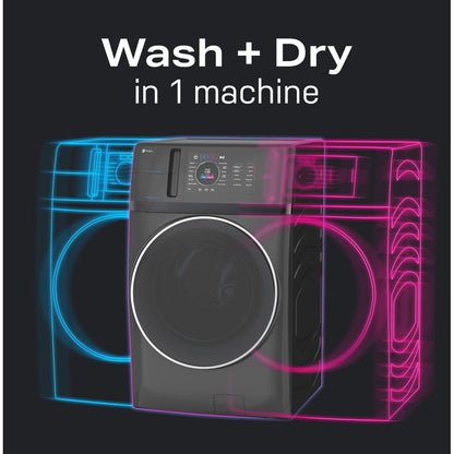 GE Profile PFQ83HSSWWW 28" UltraFast Ventless Washer Dryer Combo 4.6 Cu. Ft. – White