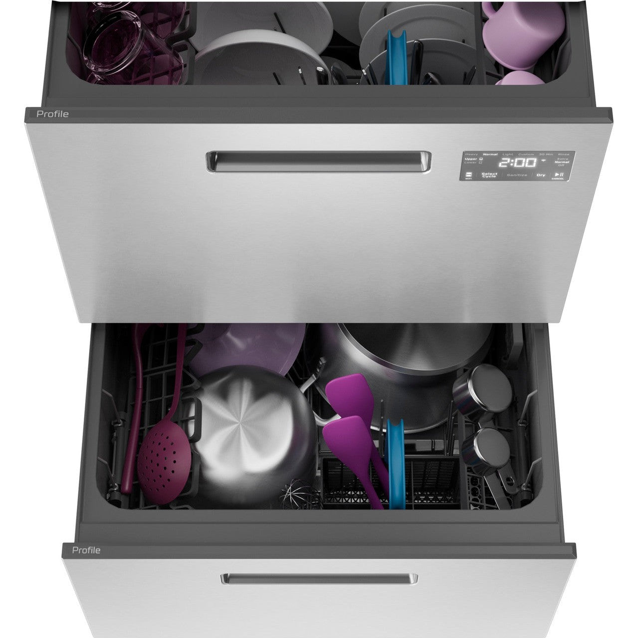 GE Profile PDD415PYYFS 24" Dishwasher Double Drawer – Fingerprint Resistant Stainless Steel