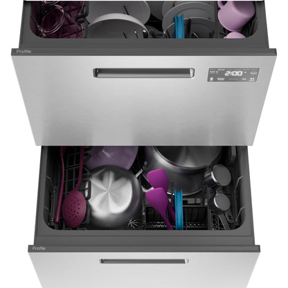 GE Profile PDD415PYYFS 24" Dishwasher Double Drawer – Fingerprint Resistant Stainless Steel