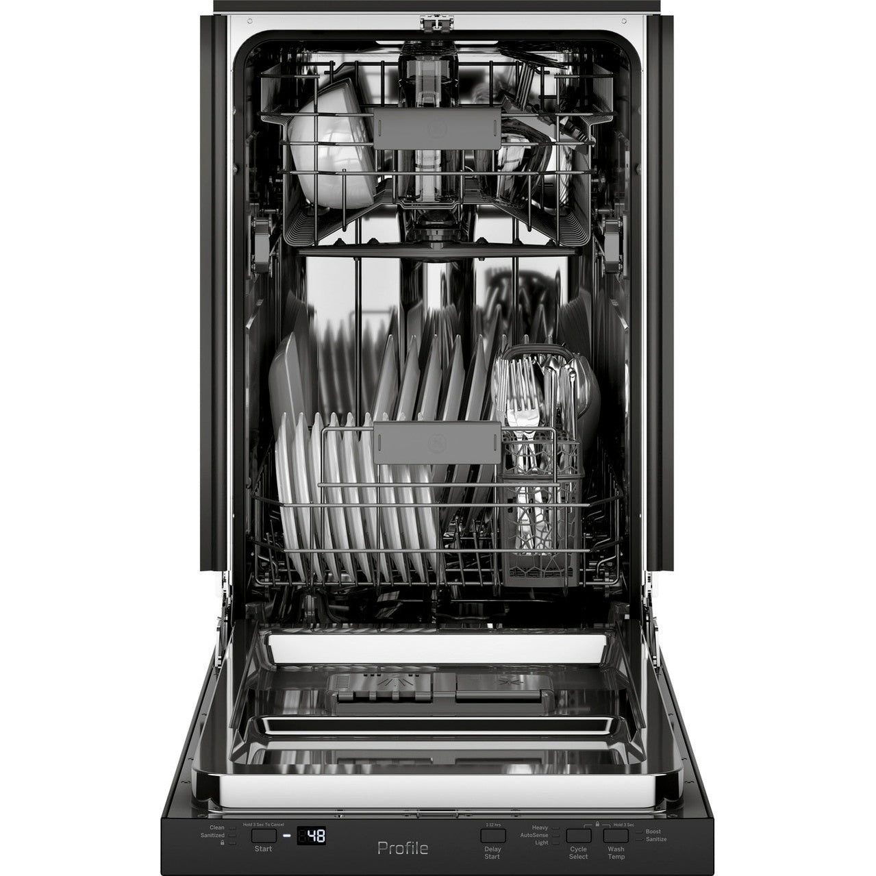 GE Profile PDT145SGLBB 18" ADA Compliant Built-In Dishwasher with Sanitize Cycle – Black