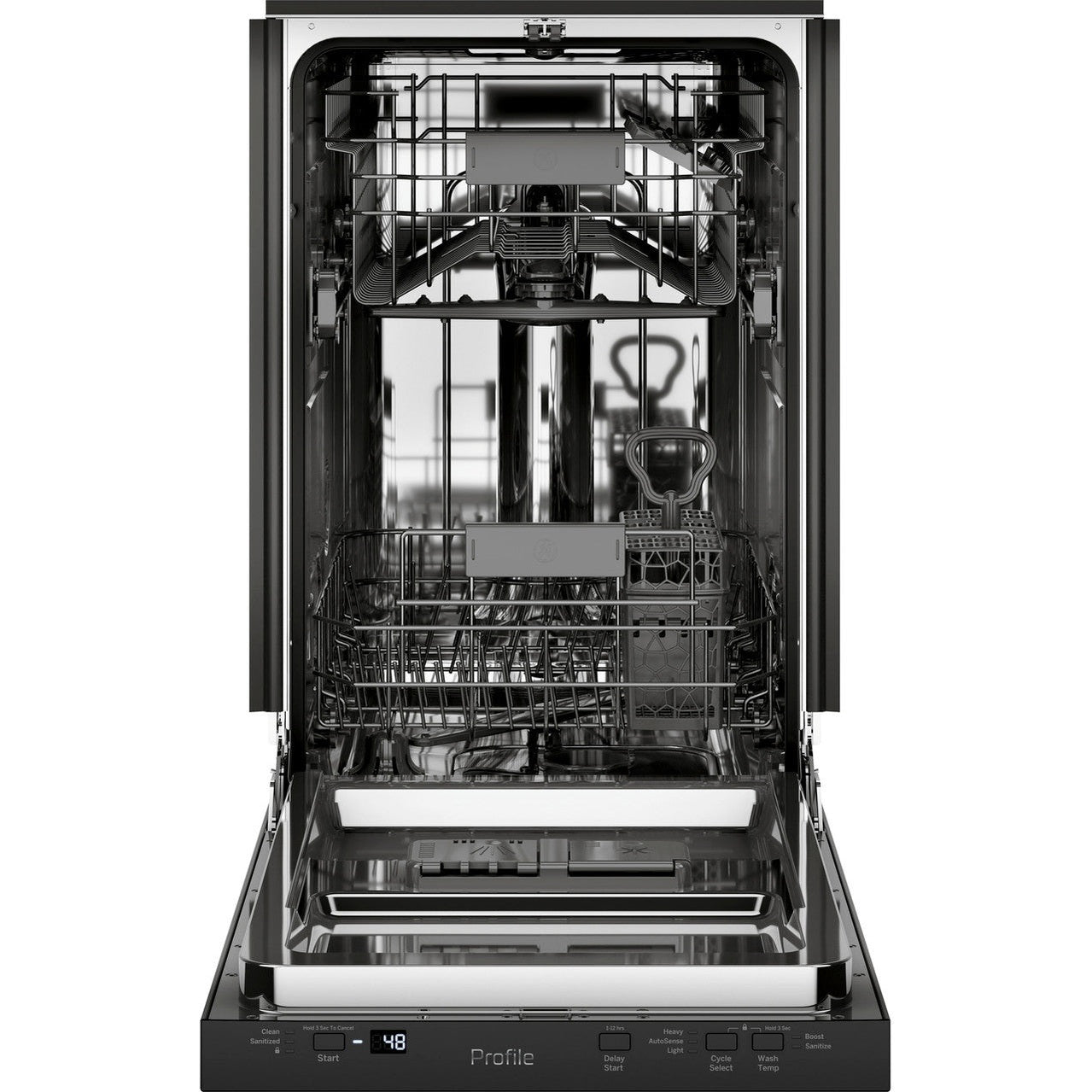 GE Profile PDT145SGLBB 18" ADA Compliant Built-In Dishwasher with Sanitize Cycle – Black