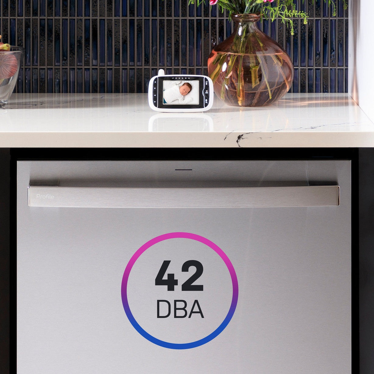 GE Profile PDT795SBVTS 24" Smart UltraFresh System Dishwasher with Microban® – Fingerprint Resistant Black Stainless Steel