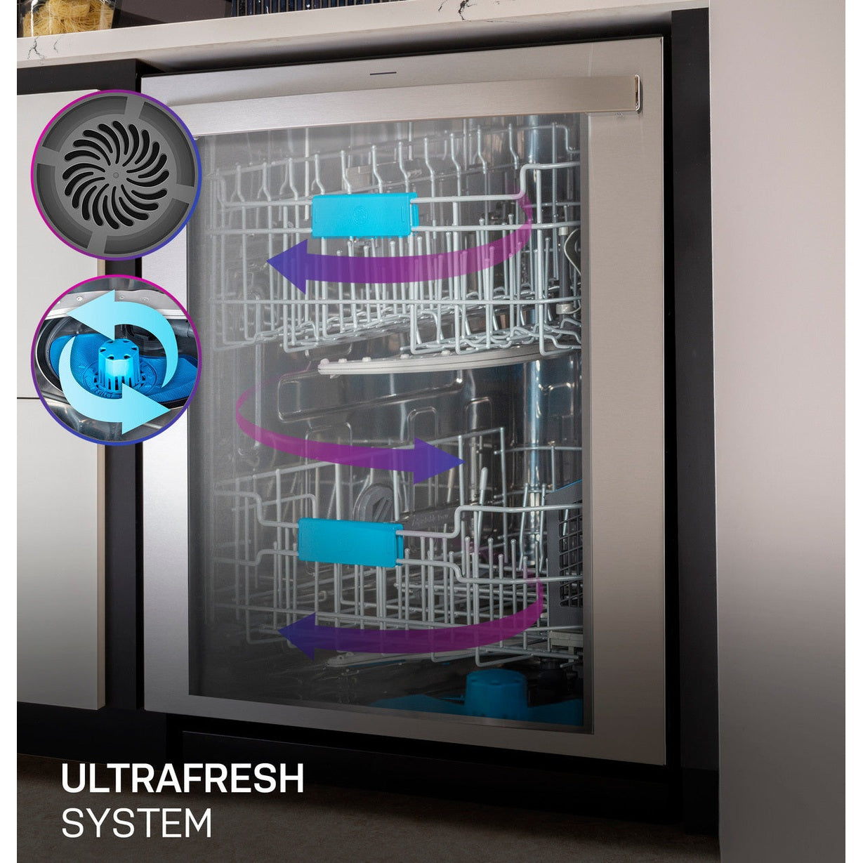 GE Profile PDT795SBVTS 24" Smart UltraFresh System Dishwasher with Microban® – Fingerprint Resistant Black Stainless Steel