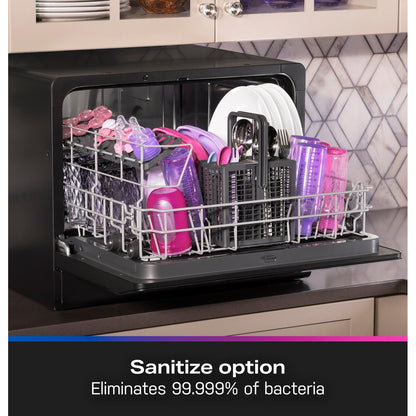 GE Profile PZF560HGWBB Smart Compact Dishwasher for Countertop or Built-In – Black