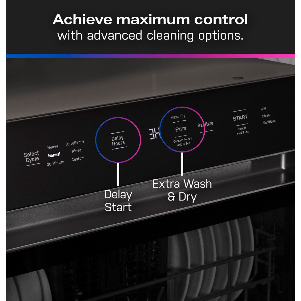 GE Profile PZF560HGWBB Smart Compact Dishwasher for Countertop or Built-In – Black