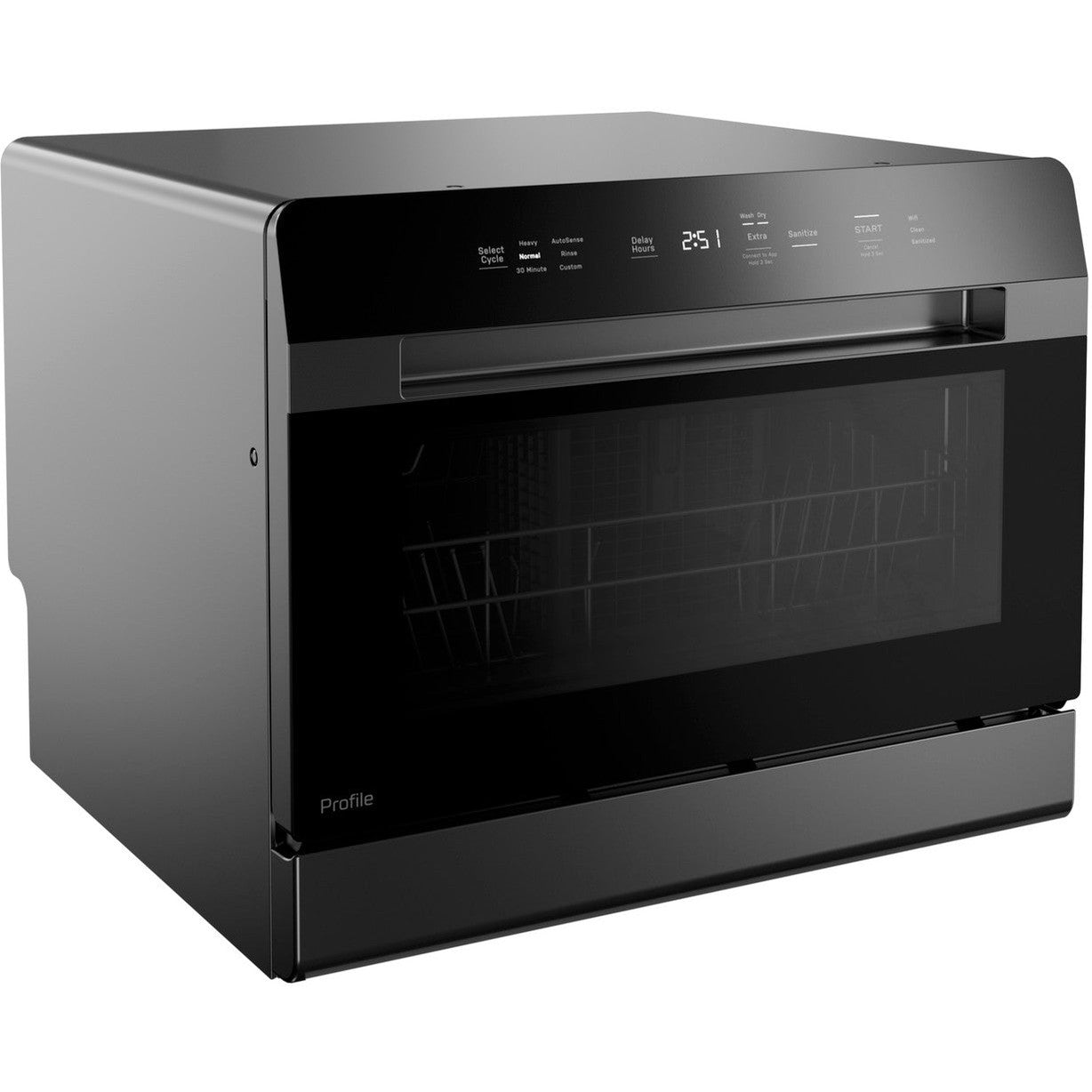 GE Profile PZF560HGWBB Smart Compact Dishwasher for Countertop or Built-In – Black