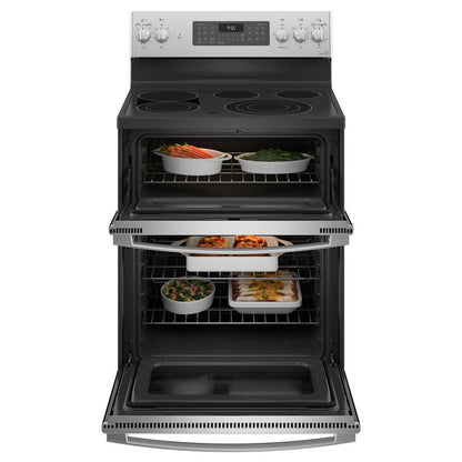 GE Profile PB965YPFS 30" 6.6 Cu. Ft. Smart Freestanding Electric Double Oven Convection Range with No Preheat Air Fry