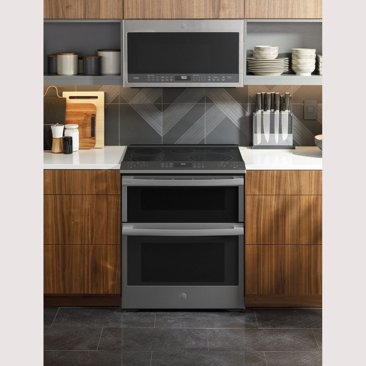 GE Profile PS960YPFS 30" 6.6 Cu. Ft. Smart Slide-In Electric Double Oven Convection Range with No Preheat Air Fry