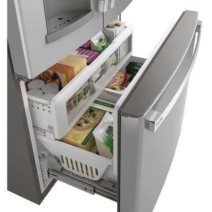 GE Profile PFD28KYNFS 36" 27.8 Cu. Ft. French Door Refrigerator with Hands-Free AutoFill