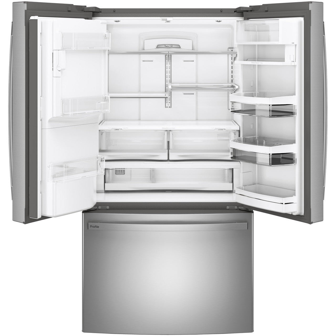 GE Profile PFD28KYNFS 36" 27.8 Cu. Ft. French Door Refrigerator with Hands-Free AutoFill