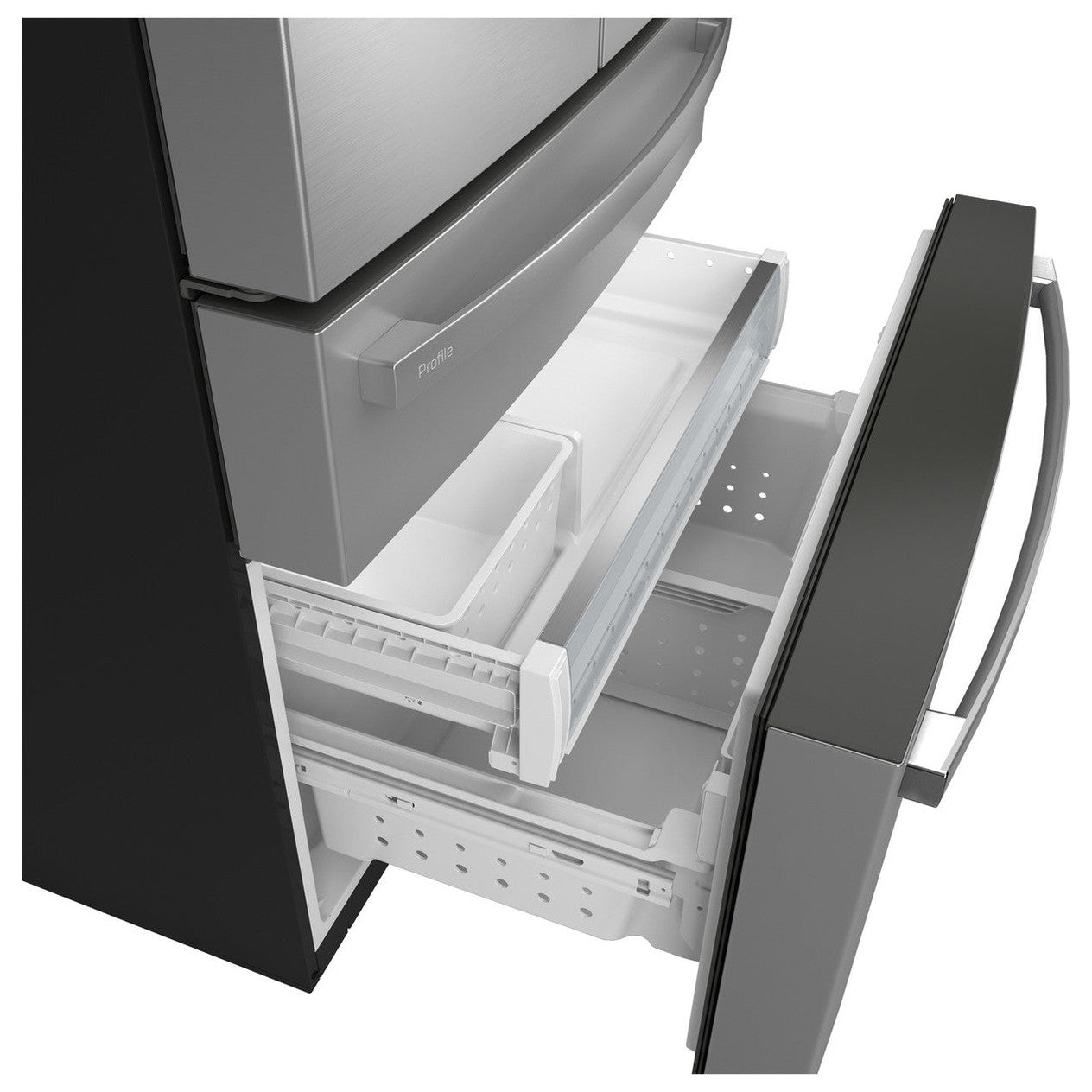 GE Profile PJD23BYWFS 36" 23.3 Cu. Ft. Counter-Depth 4-Door French Door Refrigerator with Door-in-Door