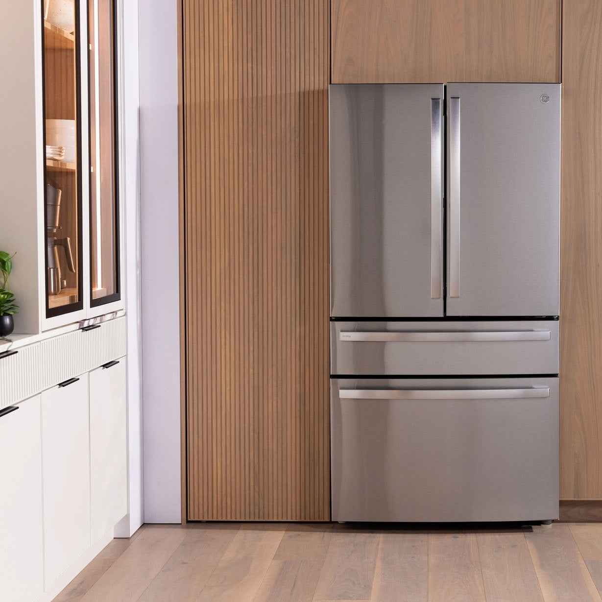 GE Profile PJD23BYWFS 36" 23.3 Cu. Ft. Counter-Depth 4-Door French Door Refrigerator with Door-in-Door
