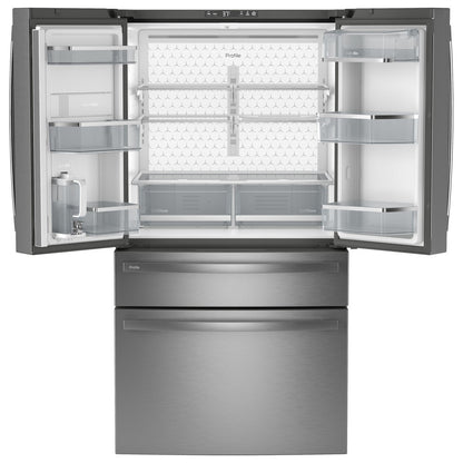GE Profile PJD23BYWFS 36" 23.3 Cu. Ft. Counter-Depth 4-Door French Door Refrigerator with Door-in-Door