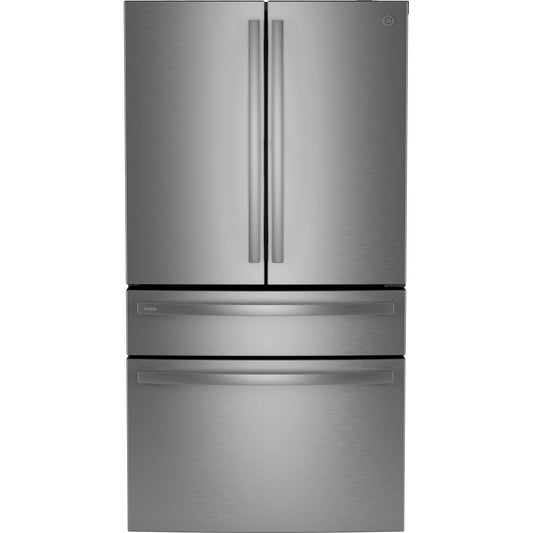 GE Profile PGE29BYTFS 36" 28.7 Cu. Ft. 4-Door French Door Refrigerator with Dual-Dispense AutoFill Pitcher
