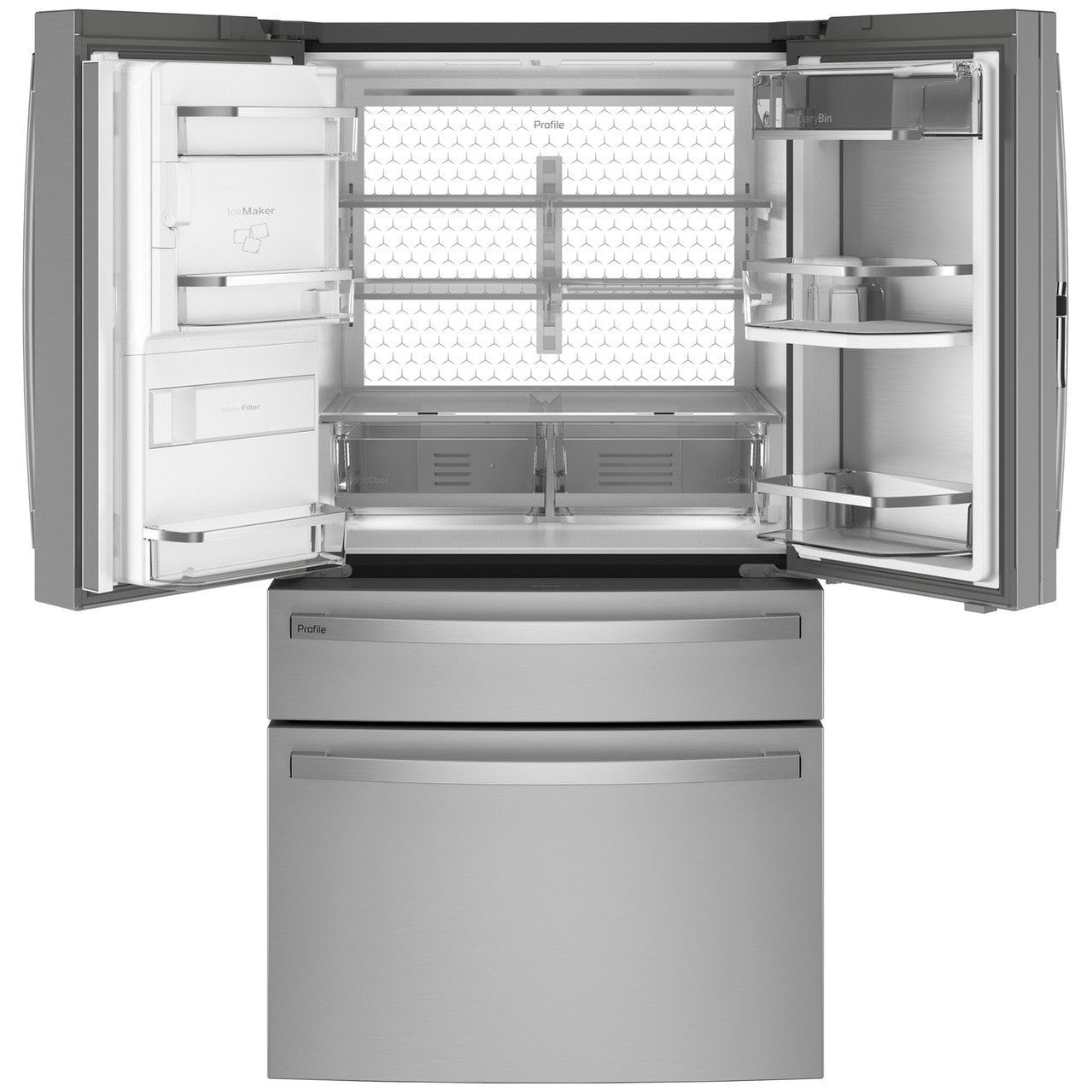 GE Profile PVD28BYNFS 36" 27.9 Cu. Ft. 4-Door French Door Refrigerator with Dual-Dispense AutoFill Pitcher