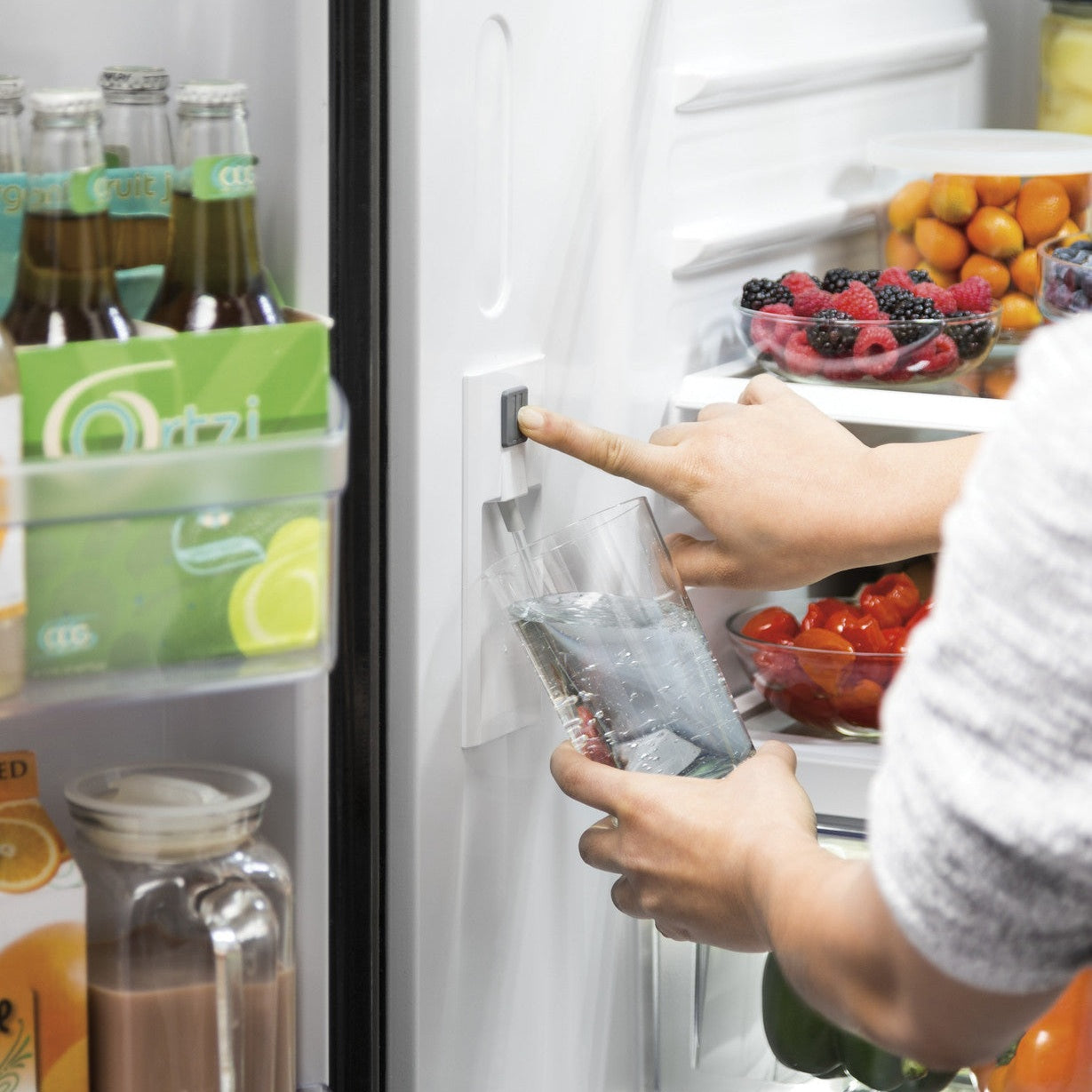 GE Profile PWE23KYNFS 36" 23.1 Cu. Ft. Counter-Depth French Door Refrigerator with Hands-Free AutoFill