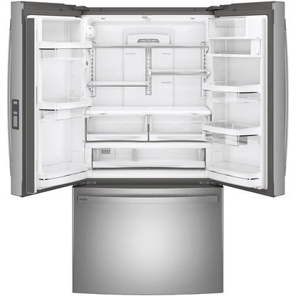 GE Profile PWE23KYNFS 36" 23.1 Cu. Ft. Counter-Depth French Door Refrigerator with Hands-Free AutoFill