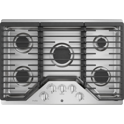 GE Profile PGP7030SLSS 30" Built-In Gas Cooktop with Five Burners
