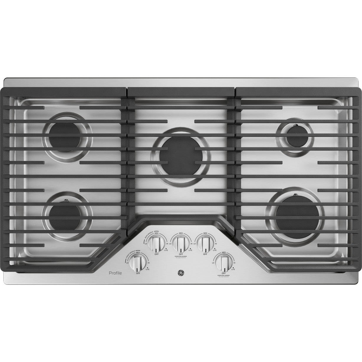 GE Profile PGP7036SLSS 36" Built-In Gas Cooktop with Five Burners