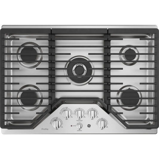GE Profile PGP9030SLSS 30" Built-In Tri-Ring Gas Cooktop with 5 Burners