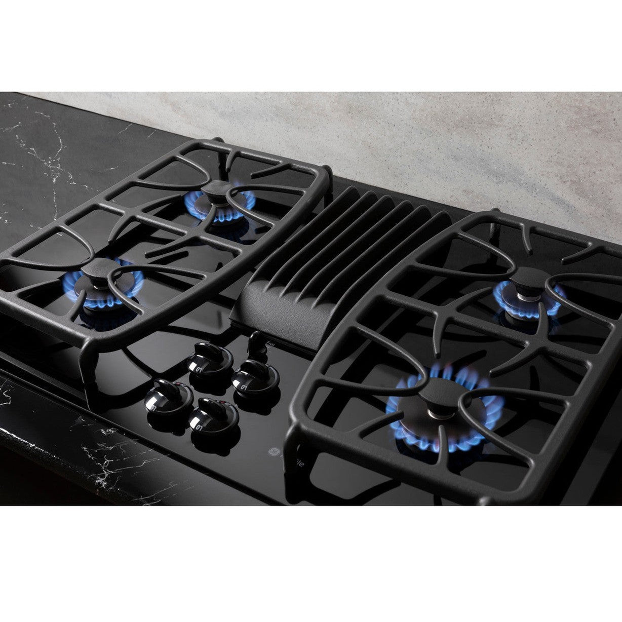 GE Profile PGP9830DRBB 30" Built-In Gas Downdraft Cooktop