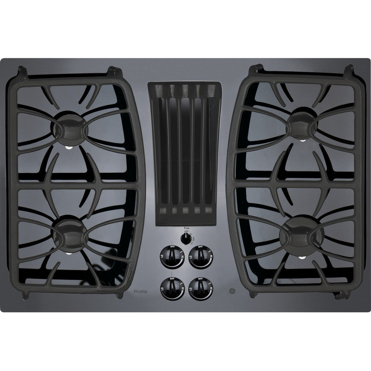 GE Profile PGP9830DRBB 30" Built-In Gas Downdraft Cooktop