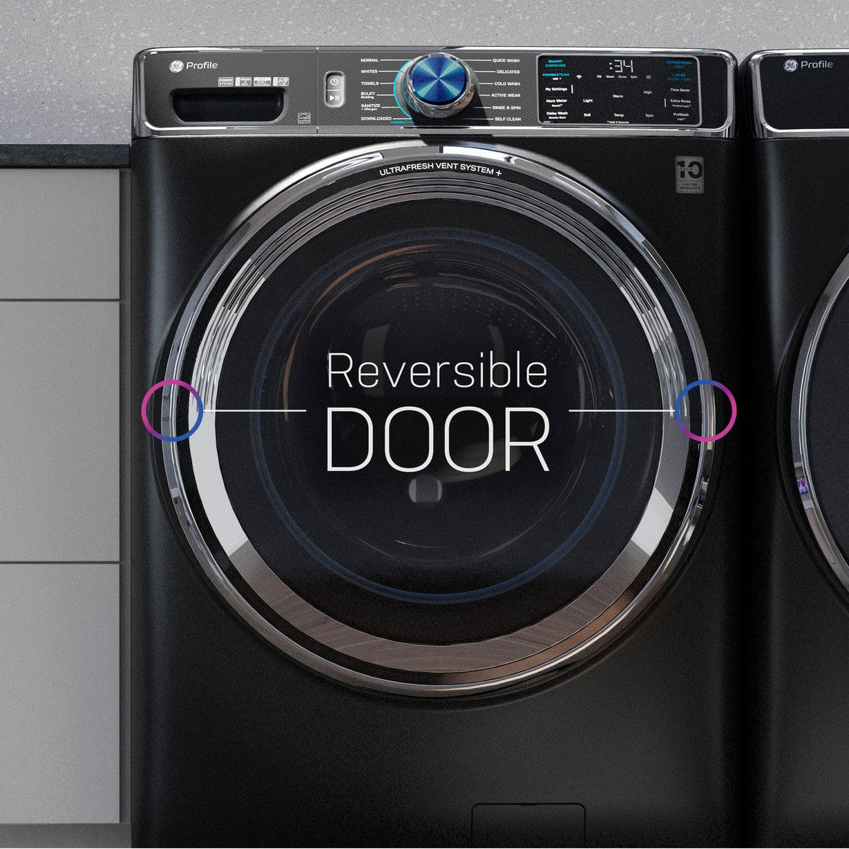 GE Profile PFD87ESSVWW 7.8 Cu. Ft. Smart Electric Dryer