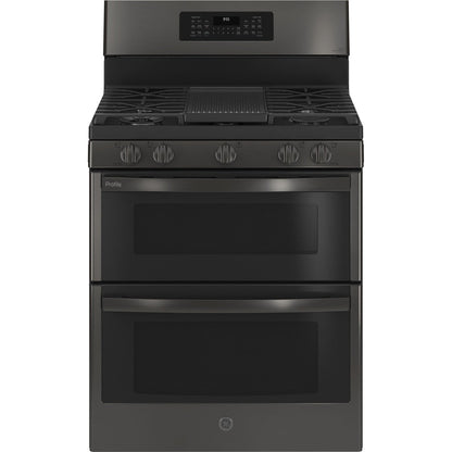 GE Profile PGB965BPTS 30" 6.7 Cu. Ft. Smart Freestanding Gas Double Oven Range with No Preheat Air Fry