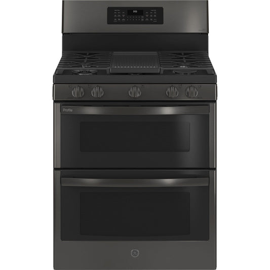 GE Profile PGB965BPTS 30" 6.7 Cu. Ft. Smart Freestanding Gas Double Oven Range with No Preheat Air Fry