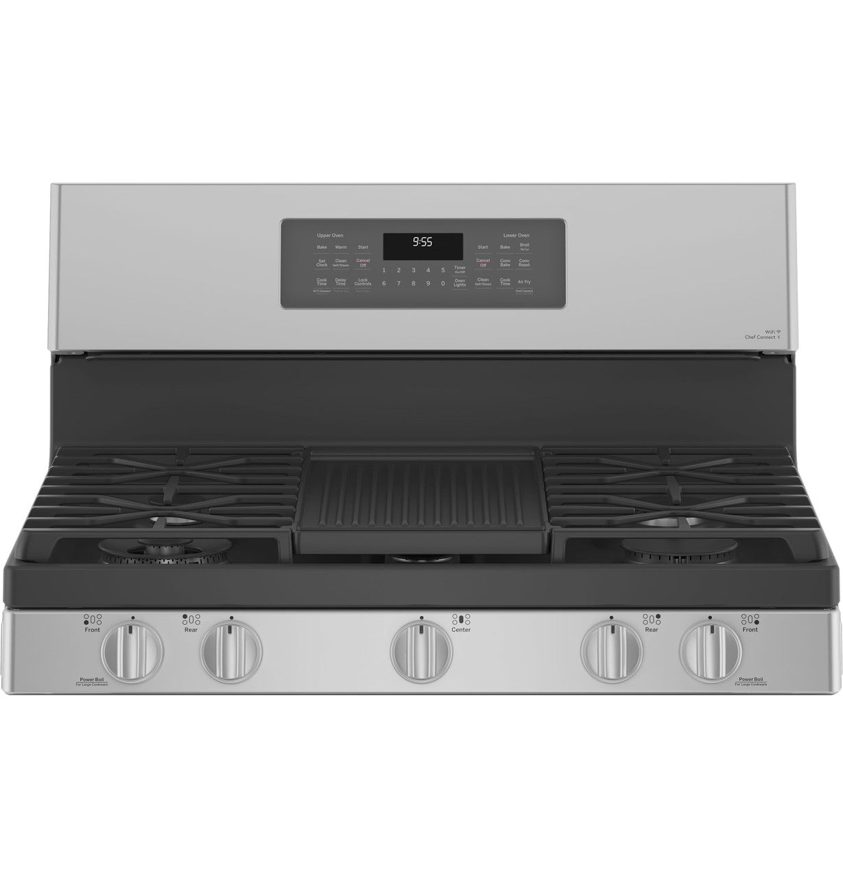 GE Profile PGB965YPFS 30" 6.8 Cu. Ft. Smart Freestanding Gas Double Oven Convection Range with No Preheat Air Fry